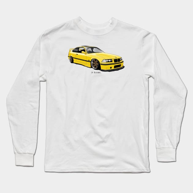 E36 M3 Long Sleeve T-Shirt by LpDesigns_